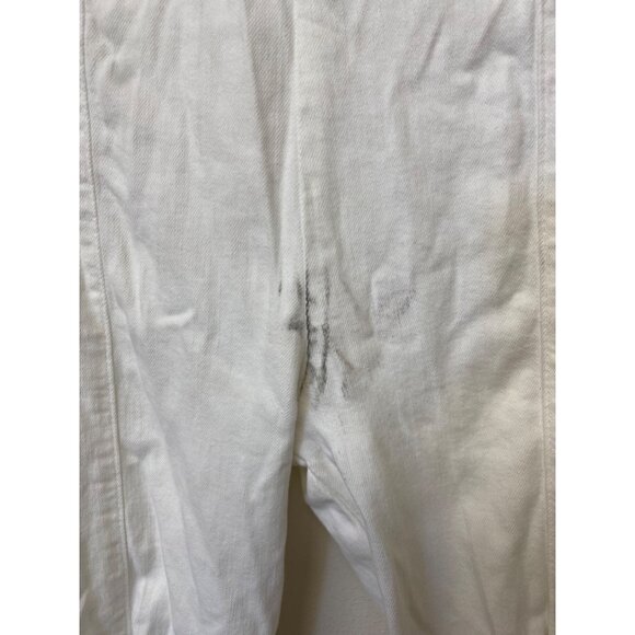 Guess White Sofia 1981 High-Rise Flared Cropped Jeans Size 27 NWD (Stained) - Picture 3 of 5